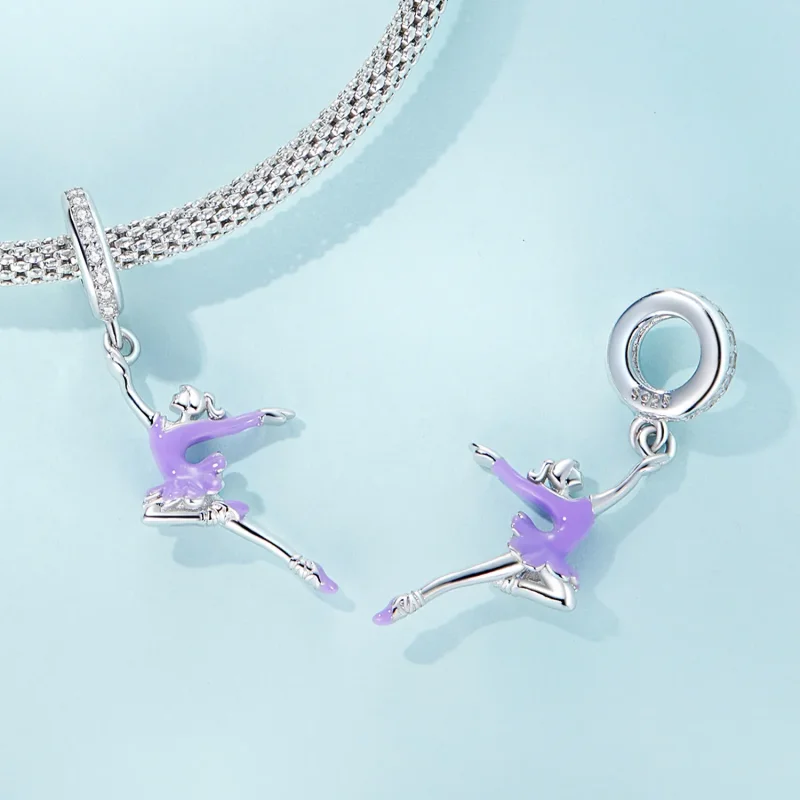 (kép) PANDORA típusú Balerina lány függő charm - SCC2394 - Megtekintés 4