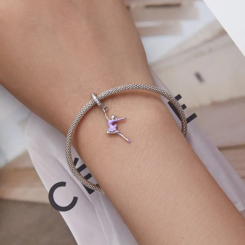 (kép) PANDORA típusú Balerina lány függő charm - SCC2394 - Megtekintés 5