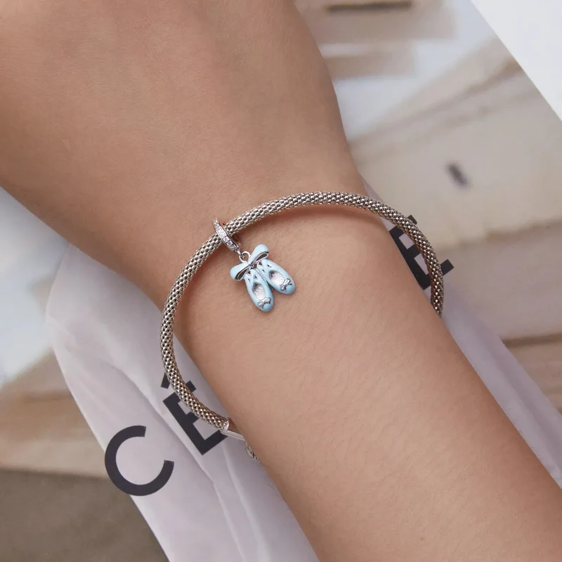 (kép) PANDORA típusú Balettcipő függő charm - SCC2395 - Megtekintés 5