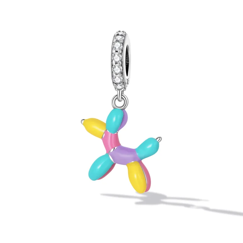 (kép) PANDORA típusú Ballon kölyökkutya függő charm - SCC2217 - Megtekintés 2