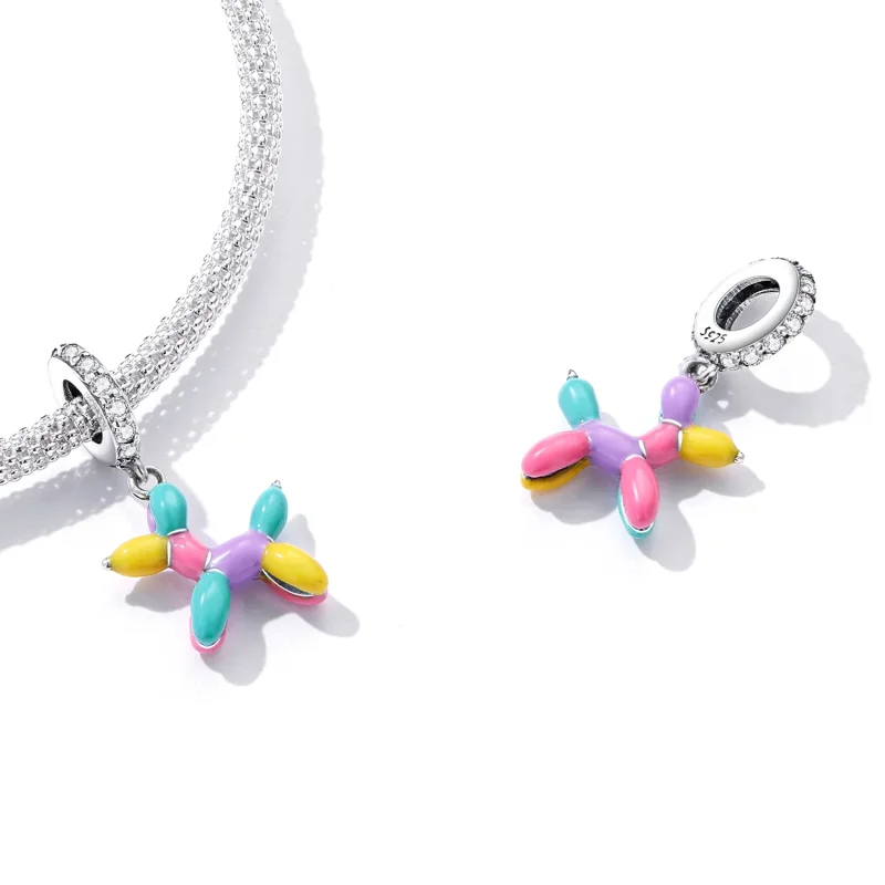 (kép) PANDORA típusú Ballon kölyökkutya függő charm - SCC2217 - Megtekintés 5