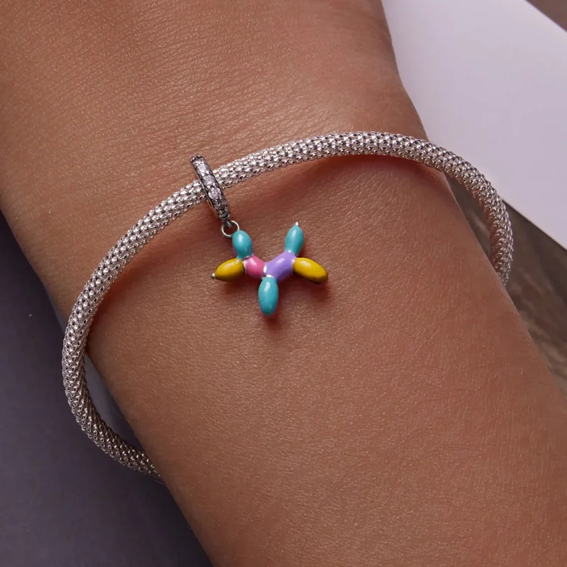 (kép) PANDORA típusú Ballon kölyökkutya függő charm - SCC2217 - Megtekintés 6