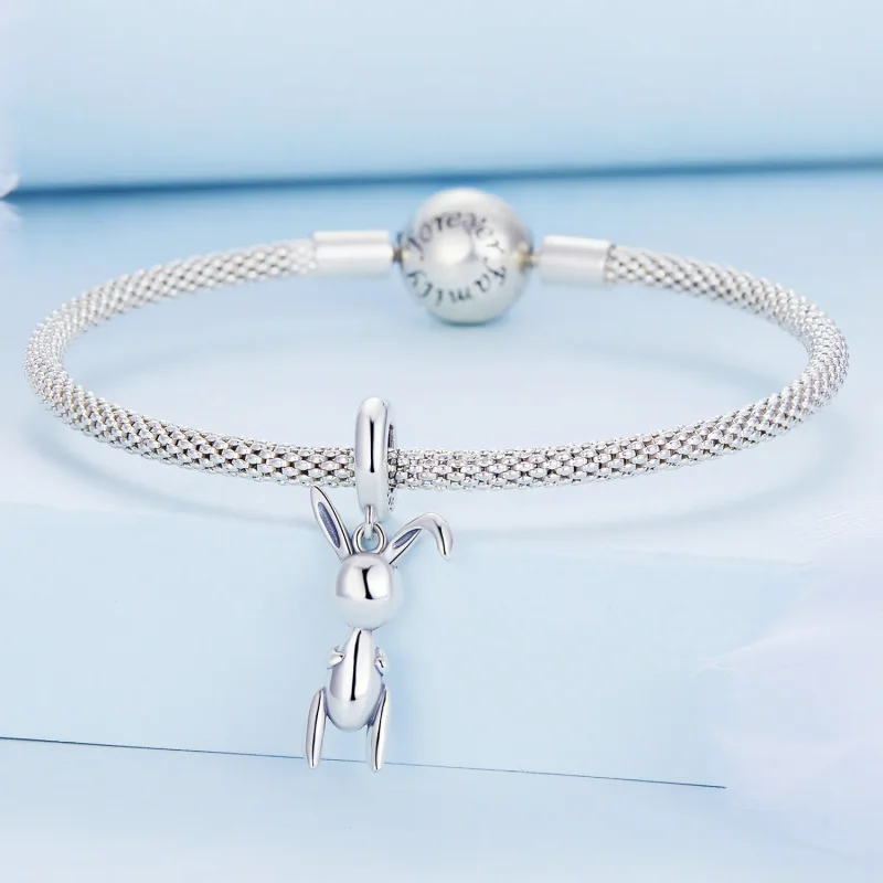 (kép) PANDORA típusú Ballon nyuszi függő charm - BSC692 - Megtekintés 3
