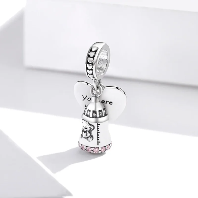 (kép) PANDORA típusú Bébi medve palack függő charm - BSC491 - Megtekintés 2