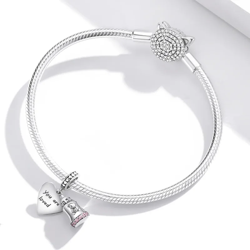 (kép) PANDORA típusú Bébi medve palack függő charm - BSC491 - Megtekintés 3