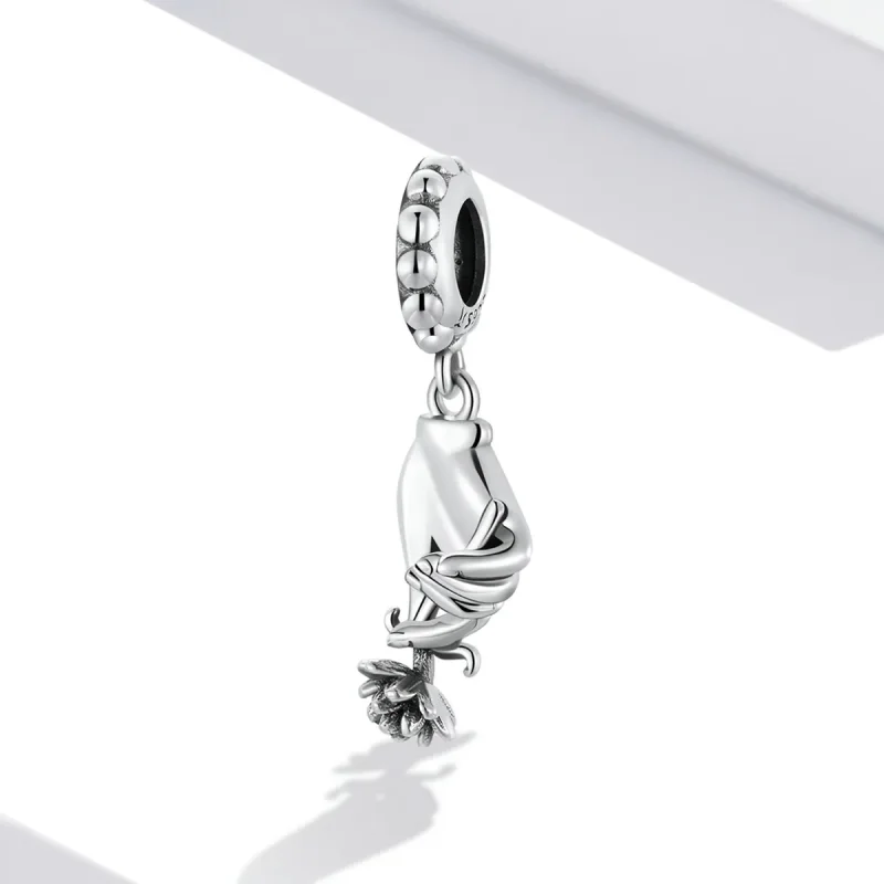 (kép) PANDORA típusú Bergamott lótusz függő charm - SCC2169 - Megtekintés 2