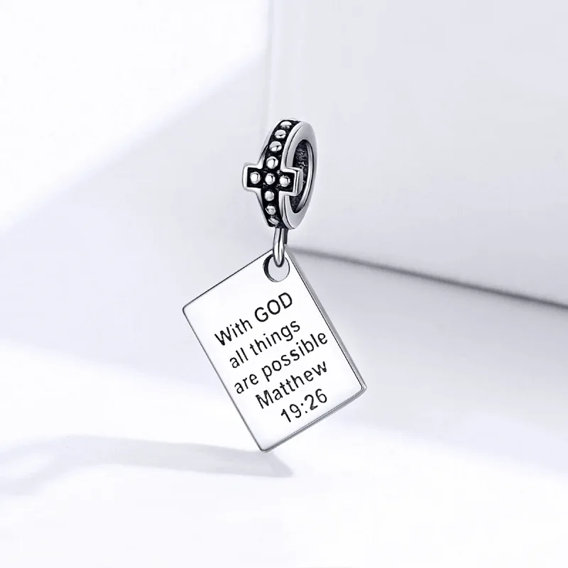 (kép) PANDORA típusú biblia függő charm - SCC1424 - Megtekintés 2