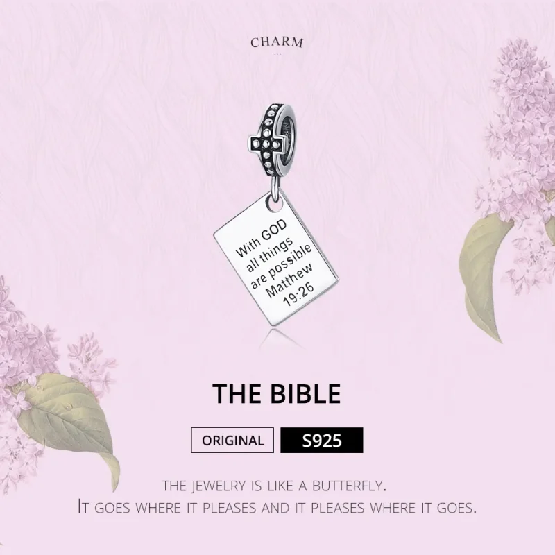 (kép) PANDORA típusú biblia függő charm - SCC1424 - Megtekintés 6
