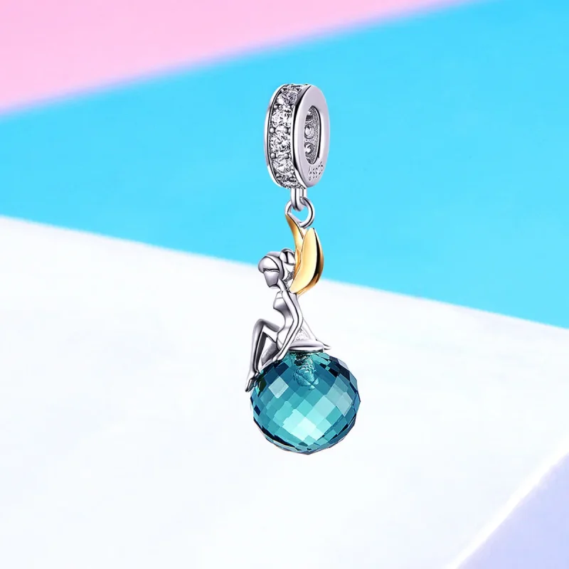 (kép) PANDORA típusú bicolor elf planet függő charm - BSC056 - Megtekintés 2