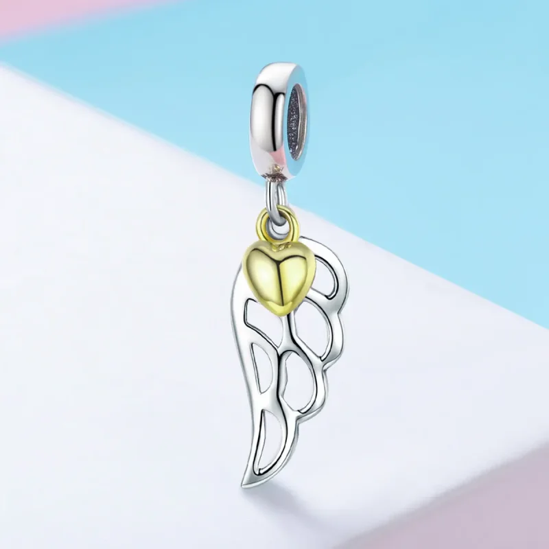 (kép) PANDORA típusú bicolor elf wings függő charm - SCC838 - Megtekintés 2