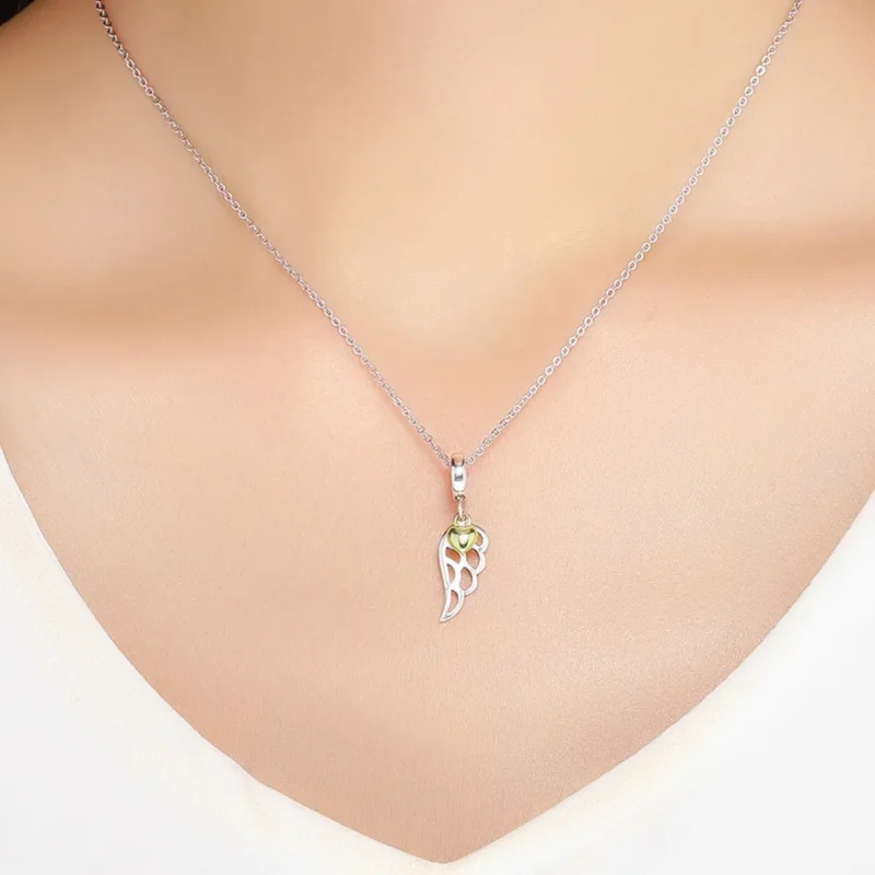 (kép) PANDORA típusú bicolor elf wings függő charm - SCC838 - Megtekintés 5