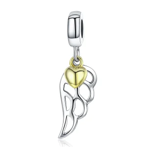 PANDORA típusú bicolor elf wings függő charm - SCC838 (kép) PANDORA típusú bicolor elf wings függő charm - SCC838