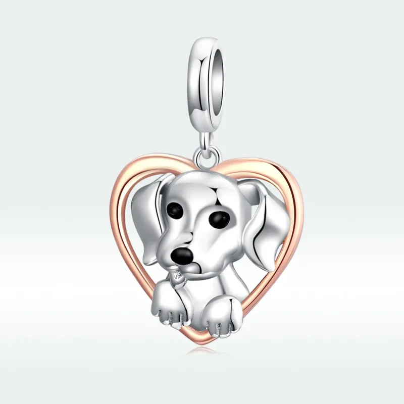 (kép) PANDORA típusú bicolor labrador kiskutya függő charm - SCC1611 - Megtekintés 5