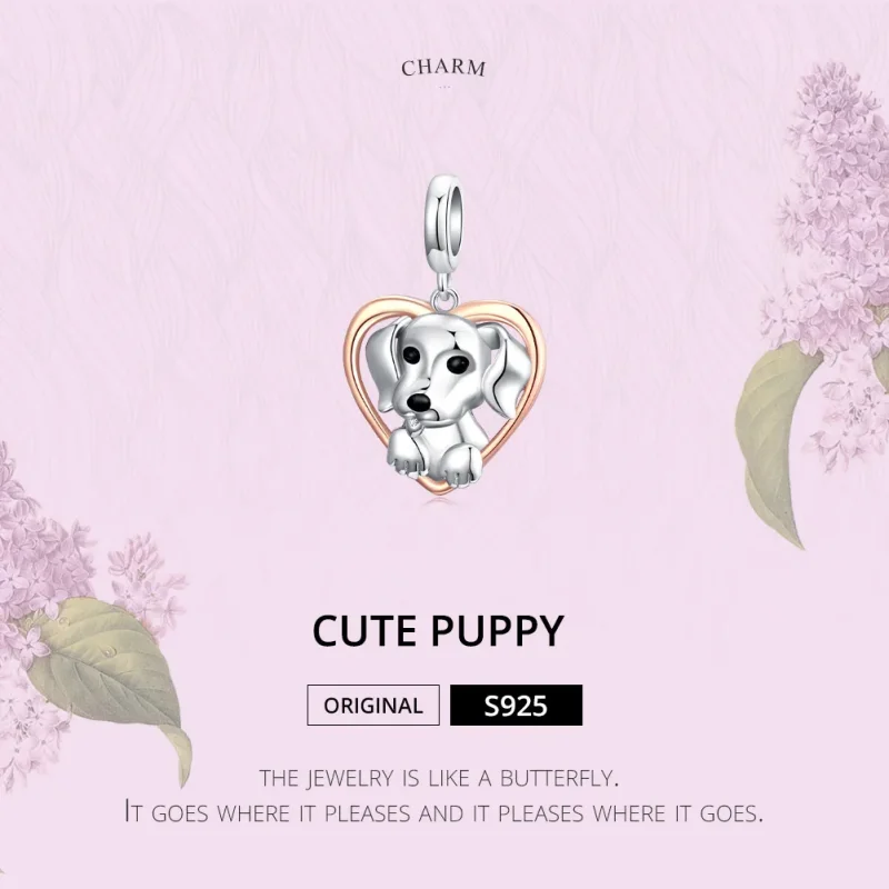 (kép) PANDORA típusú bicolor labrador kiskutya függő charm - SCC1611 - Megtekintés 6