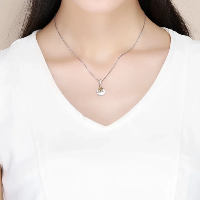 (kép) PANDORA típusú bicolor vintage életfa függő charm - SCC816 - Megtekintés 5