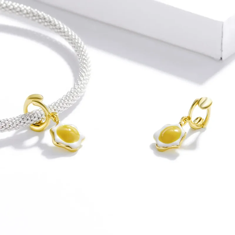 (kép) PANDORA típusú buggyantott tojás függő charm - BSC350 - Megtekintés 3