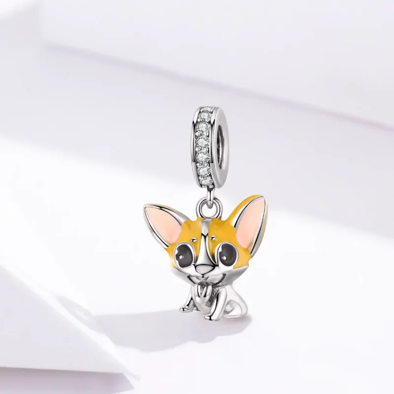(kép) PANDORA típusú corgi függő charm - BSC078 - Megtekintés 2