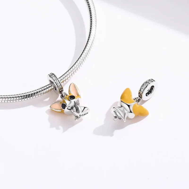 (kép) PANDORA típusú corgi függő charm - BSC078 - Megtekintés 4