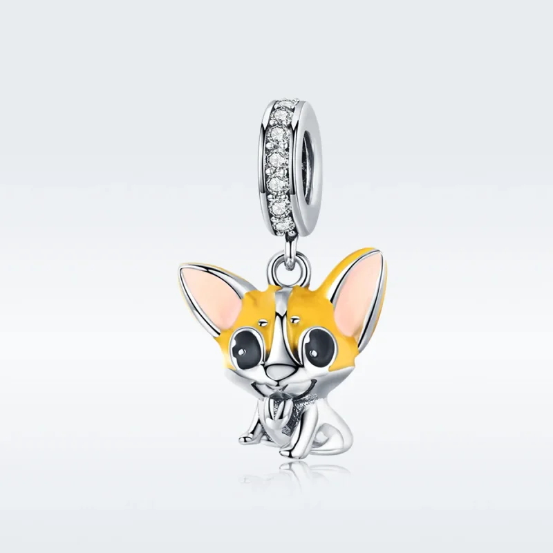 (kép) PANDORA típusú corgi függő charm - BSC078 - Megtekintés 5