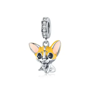 (kép) PANDORA típusú corgi függő charm - BSC078
