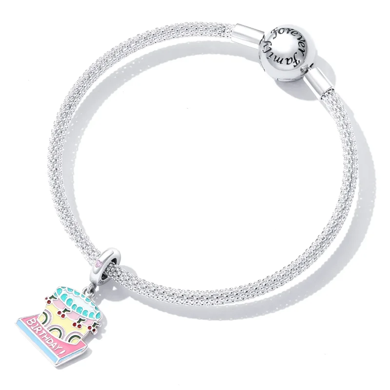 (kép) PANDORA típusú Cseresznye krém torta függő charm - SCC2230 - Megtekintés 5