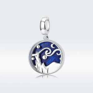 (kép) PANDORA típusú csillagos égbolt függő charm - SCC1389