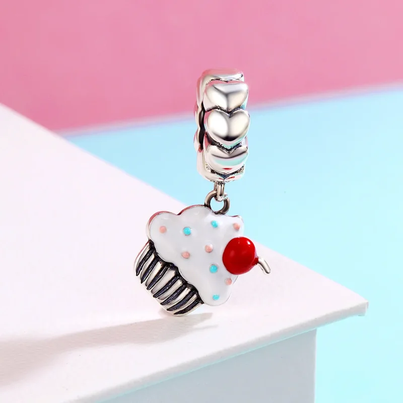 (kép) PANDORA típusú cupcakes függő charm - SCC350 - Megtekintés 3