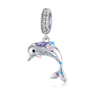 (kép) PANDORA típusú Delfin függő charm - BSC159