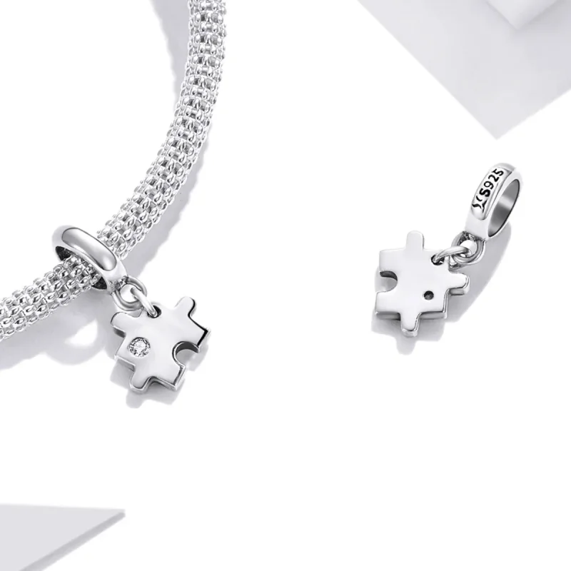 (kép) PANDORA típusú Divat puzzle függő charm - SCX133 - Megtekintés 4