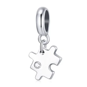 (kép) PANDORA típusú Divat puzzle függő charm - SCX133