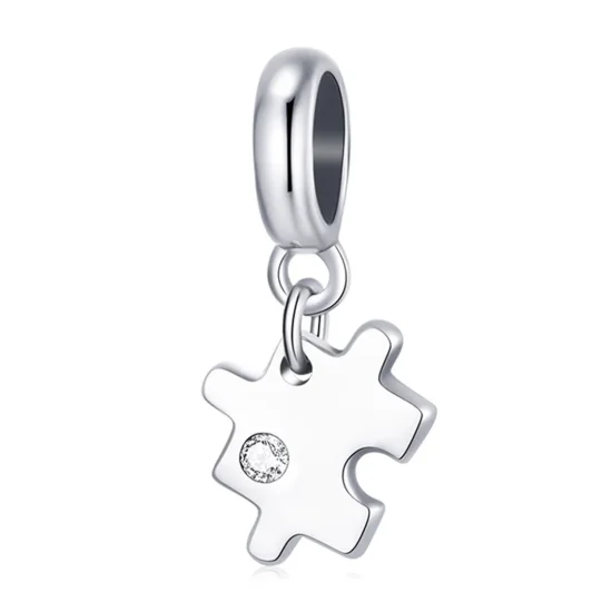 (kép) PANDORA típusú Divat puzzle függő charm - SCX133