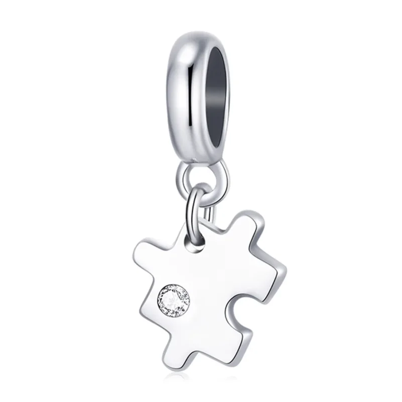 (kép) PANDORA típusú Divat puzzle függő charm - SCX133