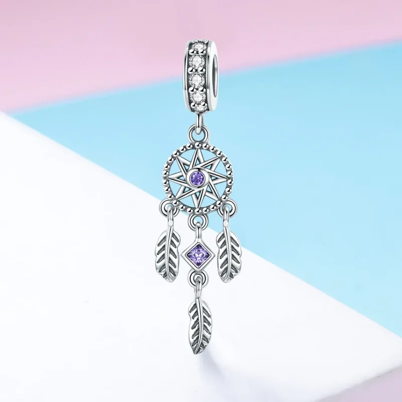 (kép) PANDORA típusú dreamcatcher függő charm - SCC841 - Megtekintés 2