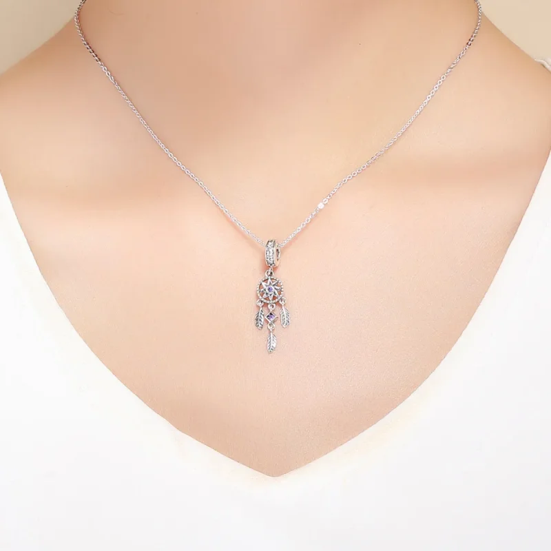 (kép) PANDORA típusú dreamcatcher függő charm - SCC841 - Megtekintés 5