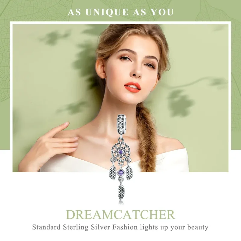 (kép) PANDORA típusú dreamcatcher függő charm - SCC841 - Megtekintés 6