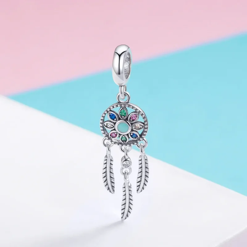 (kép) PANDORA típusú dreamcatcher függő charm - SCC961 - Megtekintés 2