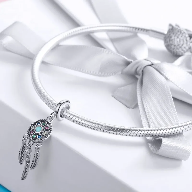 (kép) PANDORA típusú dreamcatcher függő charm - SCC961 - Megtekintés 3