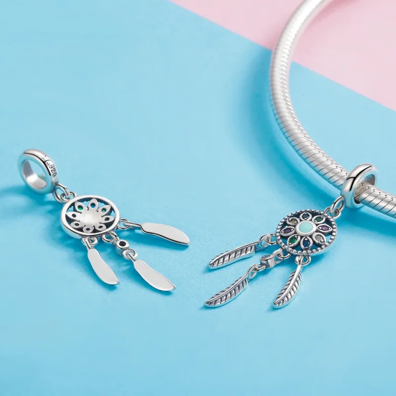 (kép) PANDORA típusú dreamcatcher függő charm - SCC961 - Megtekintés 4