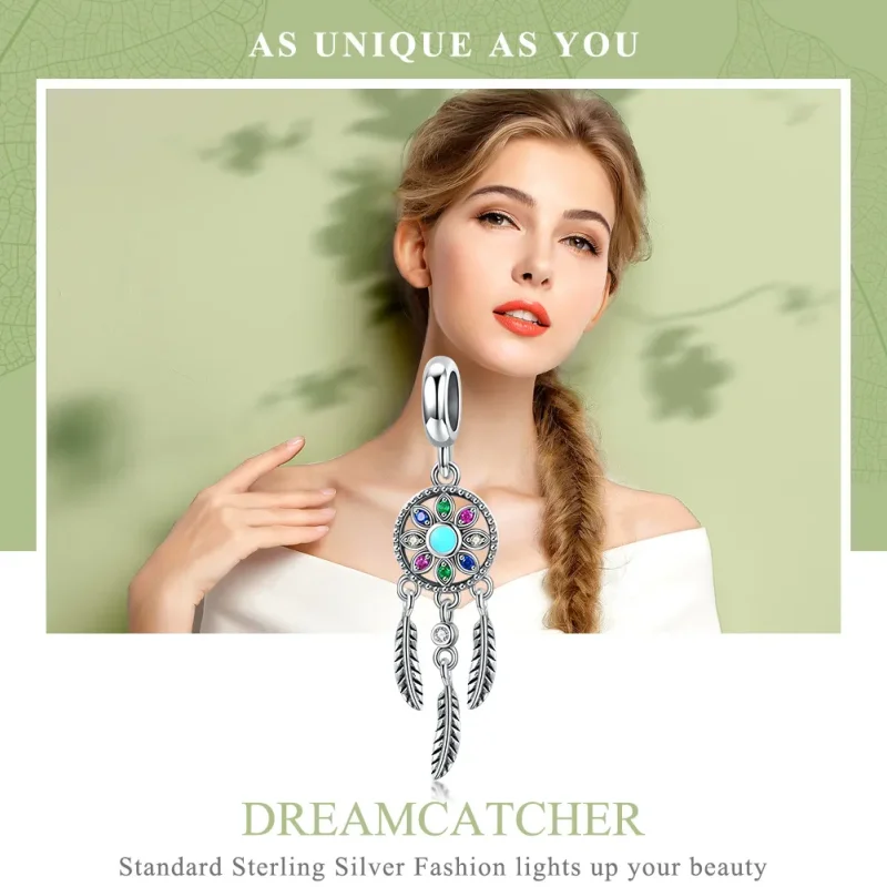 (kép) PANDORA típusú dreamcatcher függő charm - SCC961 - Megtekintés 6
