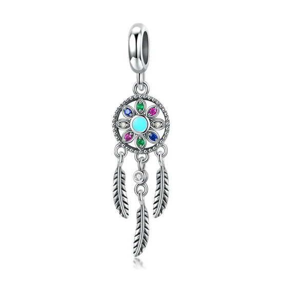 (kép) PANDORA típusú dreamcatcher függő charm - SCC961