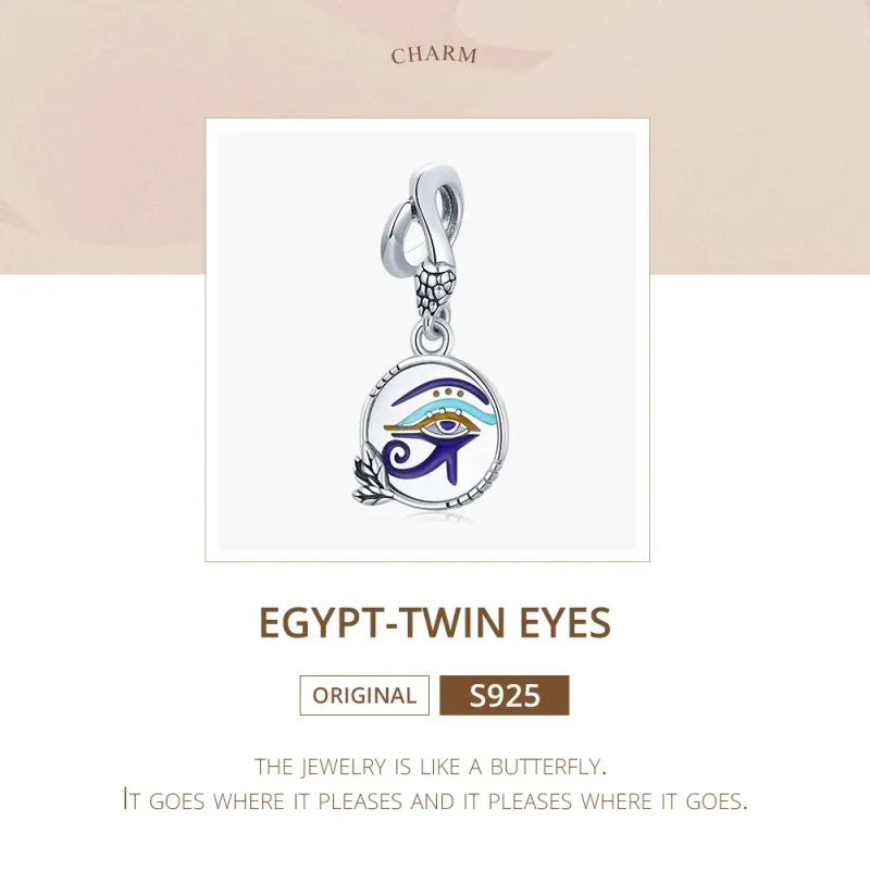 (kép) PANDORA típusú egyiptom - ikerszemek függő charm - SCC1857 - Megtekintés 6