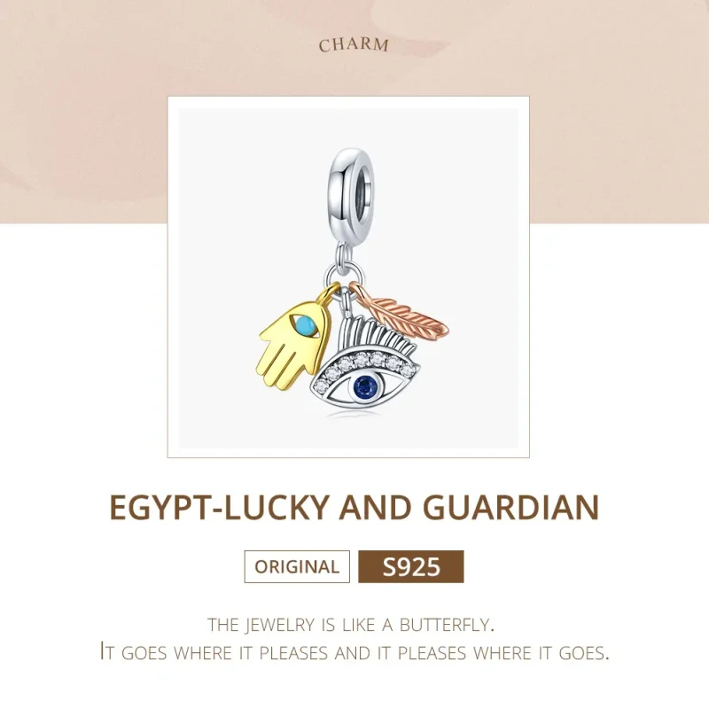 (kép) PANDORA típusú egyiptom - szerencsés őrző függő charm - SCC1860 - Megtekintés 5