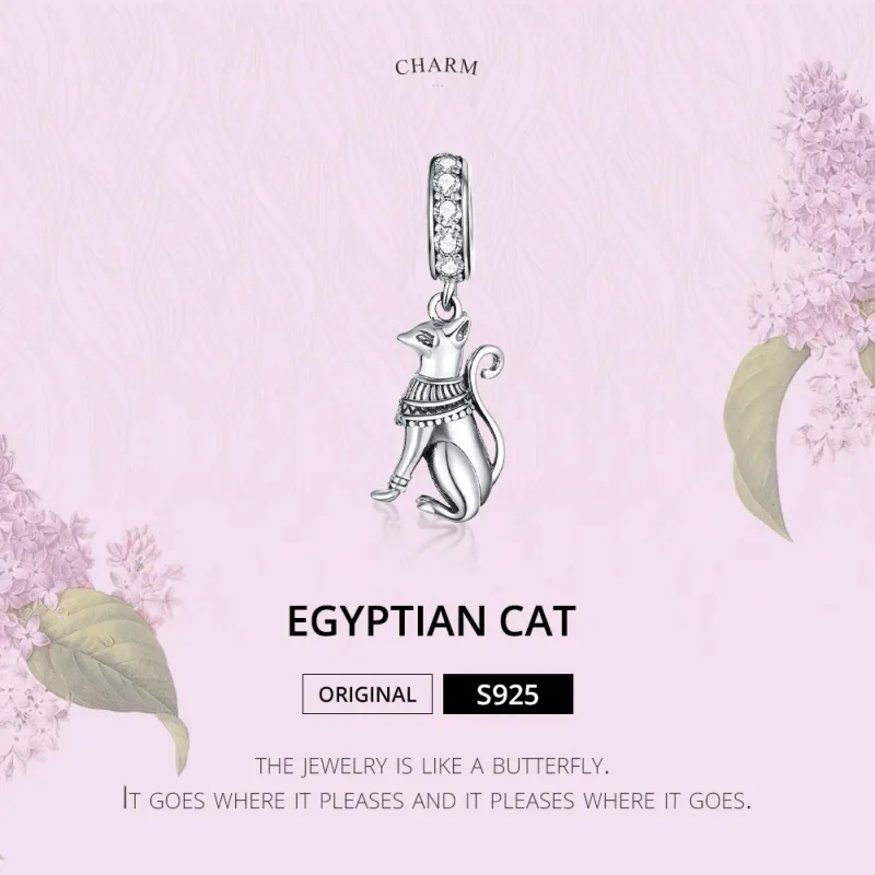 (kép) PANDORA típusú egyiptomi macska függő charm - SCC1505 - Megtekintés 6
