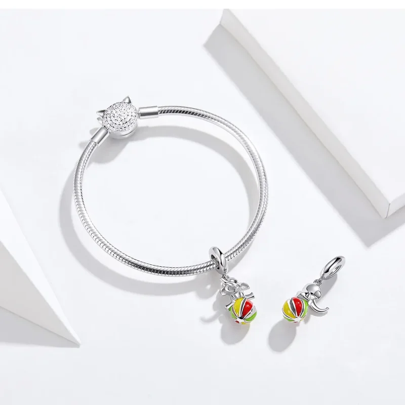 (kép) PANDORA típusú Elefánt függő charm - BSC091 - Megtekintés 4