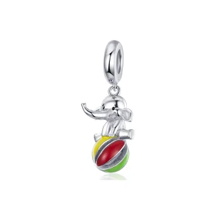 (kép) PANDORA típusú Elefánt függő charm - BSC091