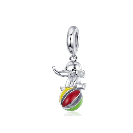 (kép) PANDORA típusú Elefánt függő charm - BSC091