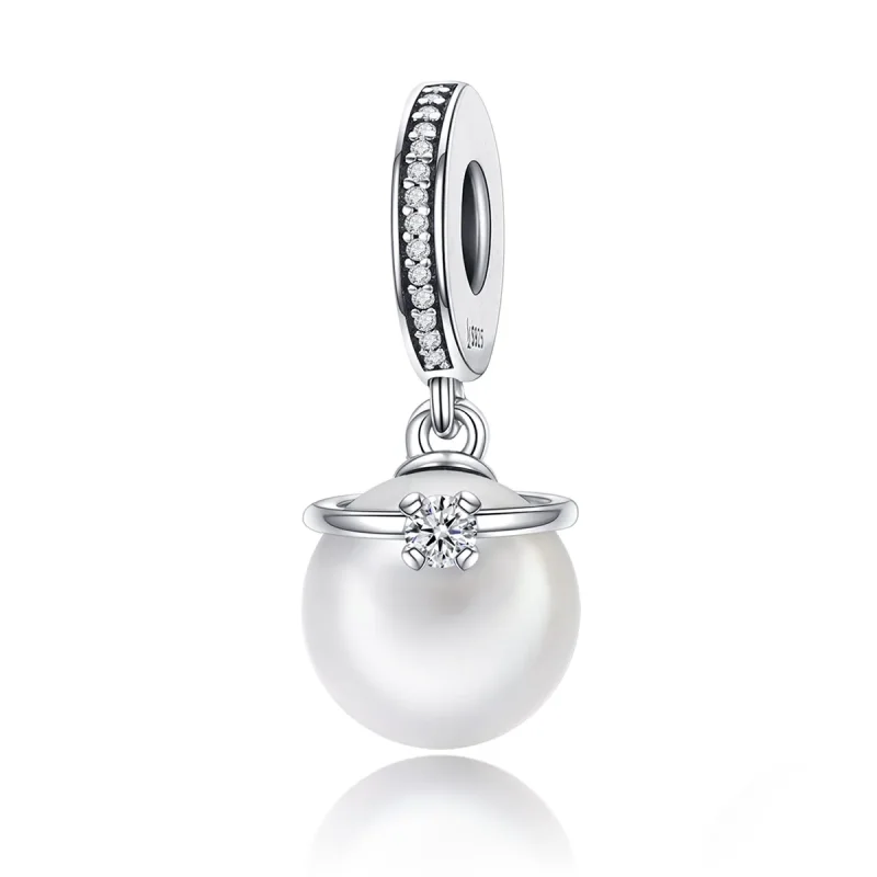 (kép) PANDORA típusú elegáns gyöngyök függő charm - SCC137 - Megtekintés 2