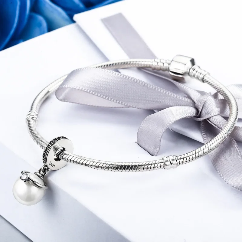 (kép) PANDORA típusú elegáns gyöngyök függő charm - SCC137 - Megtekintés 5