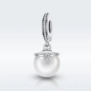 (kép) PANDORA típusú elegáns gyöngyök függő charm - SCC137