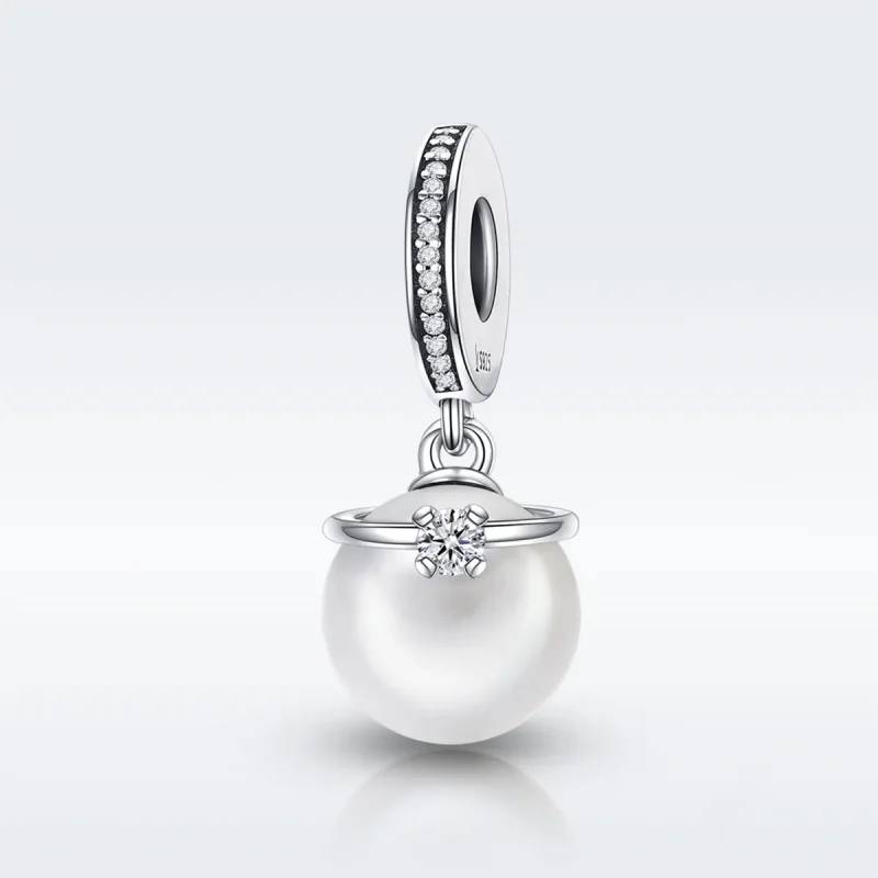 (kép) PANDORA típusú elegáns gyöngyök függő charm - SCC137